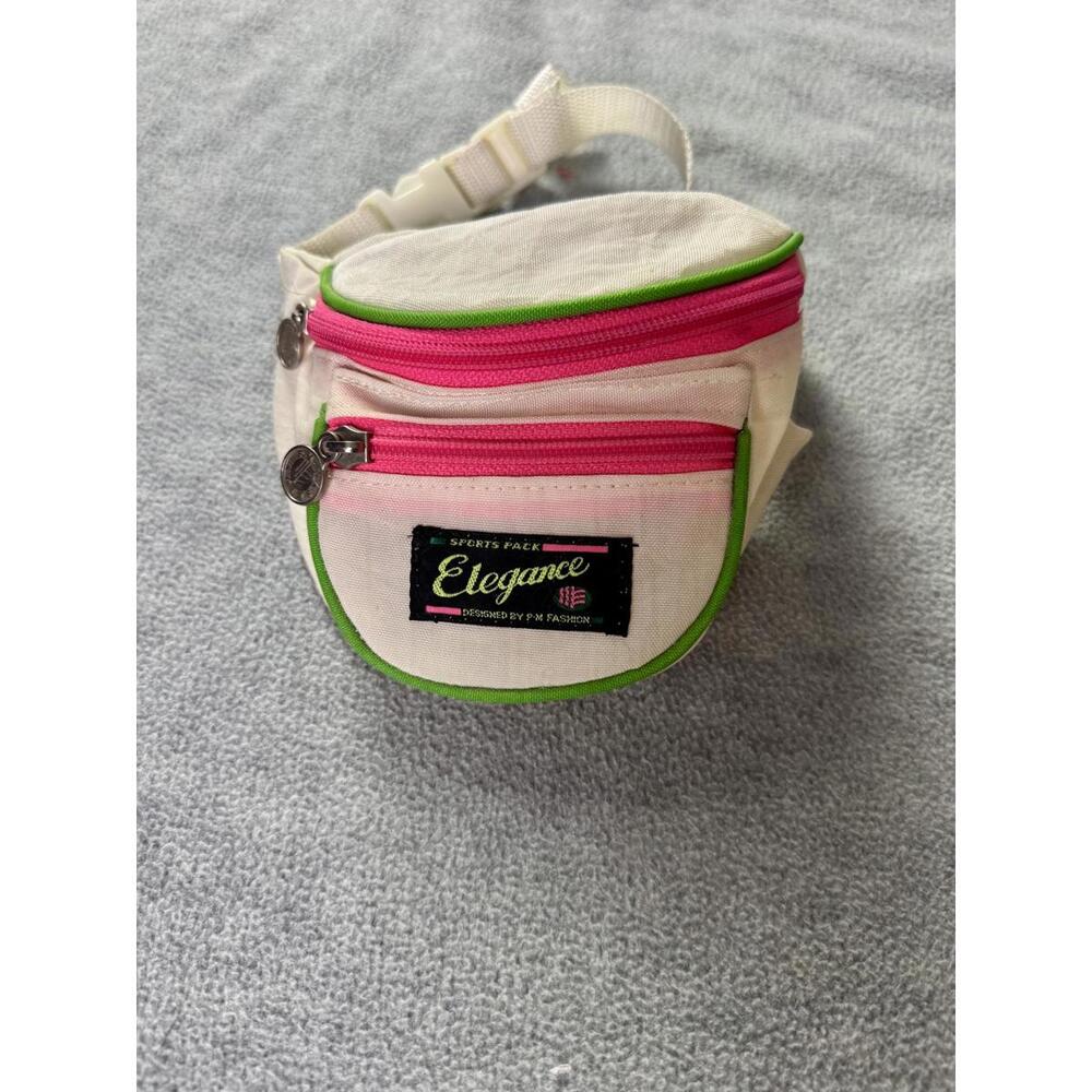 vintage 90s neon fanny pack‎ waist bag pink green sport pack retro